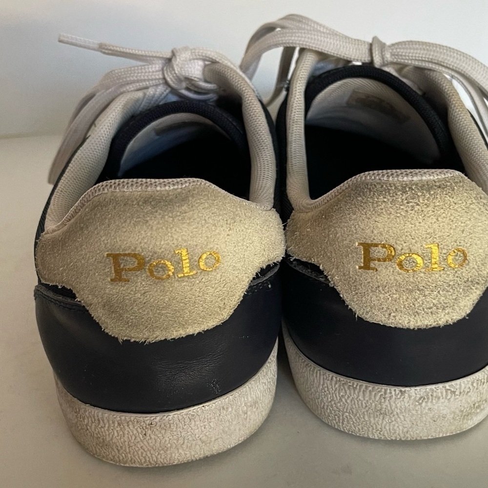 Polo Ralph Lauren Men’s Court VLC Suede Combo Sneaker Shoes Navy Blue Size 9 - Picture 8 of 9